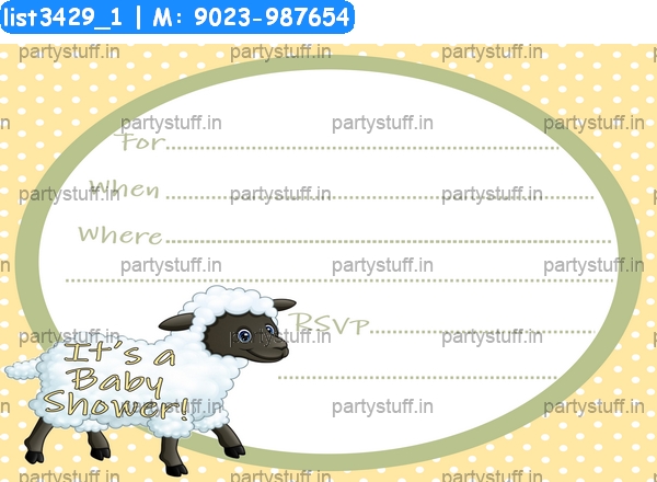 Sheep Invitation Card