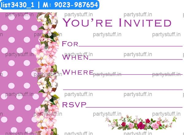 Floral Invitation Card