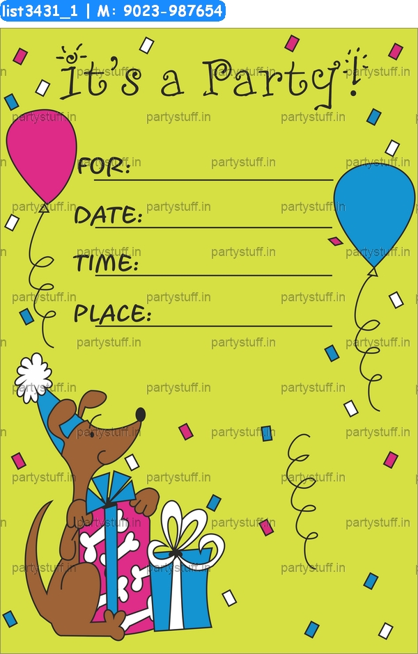 Party Invitation Card Cards in Party theme