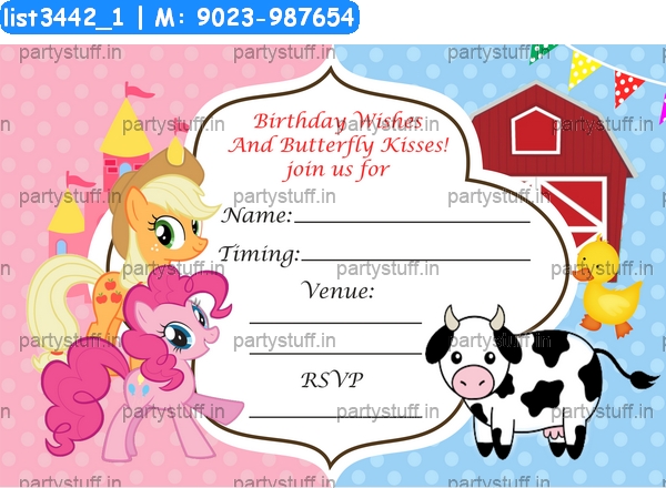 Little Pony Birthday Invitation 2