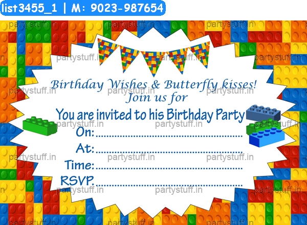 Lego Invitation Card