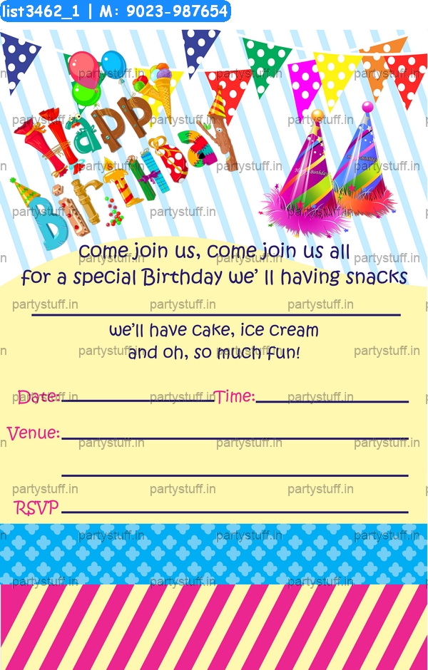 Birthday Invitation Card 3