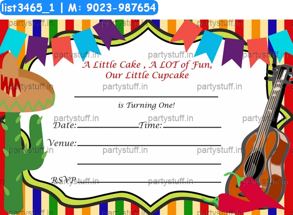 Gypsy 1st Birthday Invitation Card