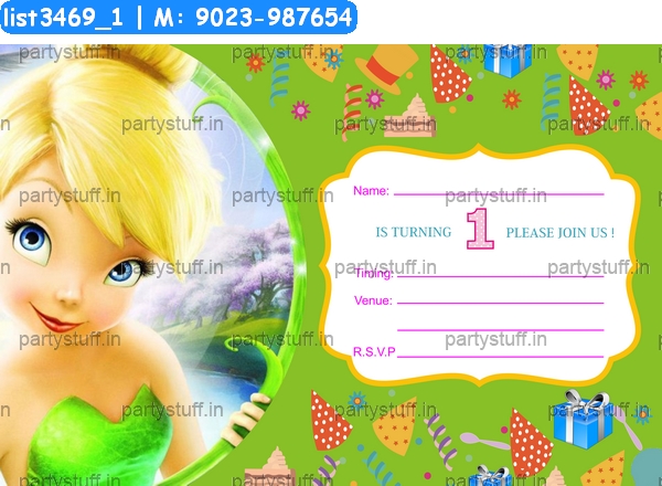 Tinkerbell Invitation Card