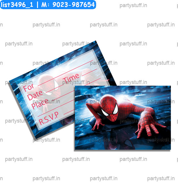 Spiderman Invitation Card