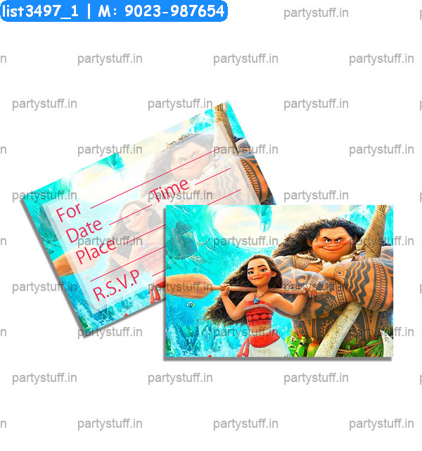 Moana Invitation Card