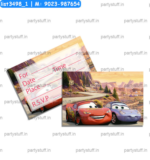 Cars Invitation Card