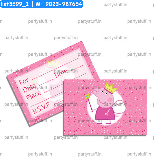 Peppa Pig Invitation Card