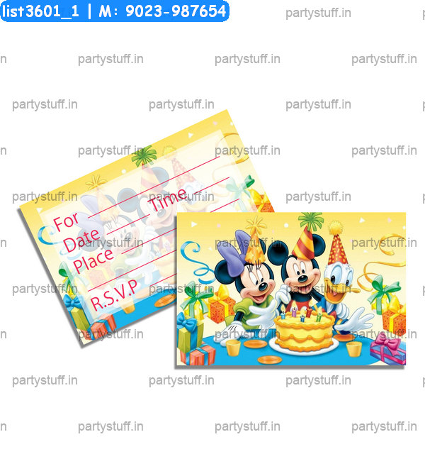 Mickey Mouse Invitation