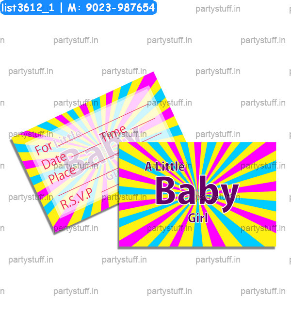 Baby Girl Invitation Card