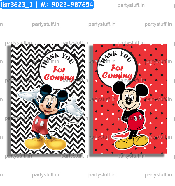 Mickey Mouse Thankyou Card