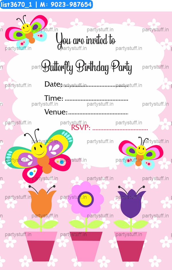 Butterfly Invitation Card