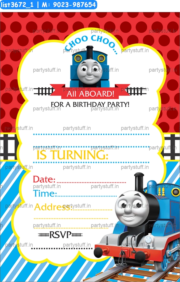 Train Invitation Card