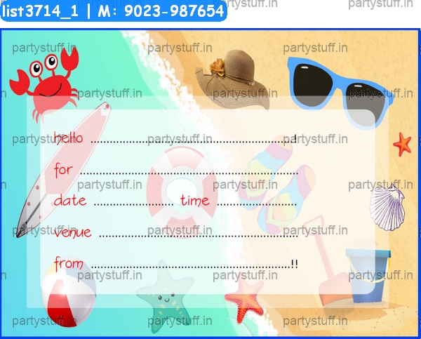 Beach Invitation Card 3