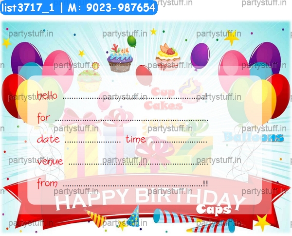 Birthday Invitation Card 7