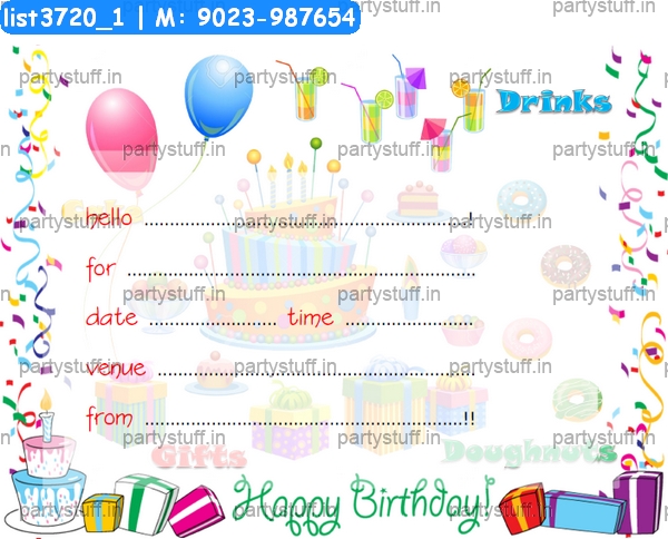 Birthday Invitation Card 10