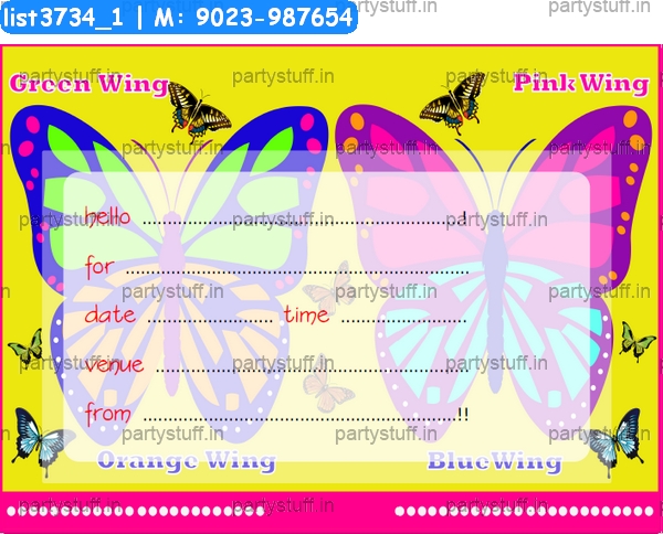 Butterfly Invitation Card 2