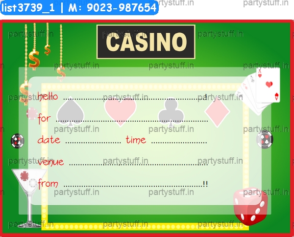 Casino Invitation Card 3