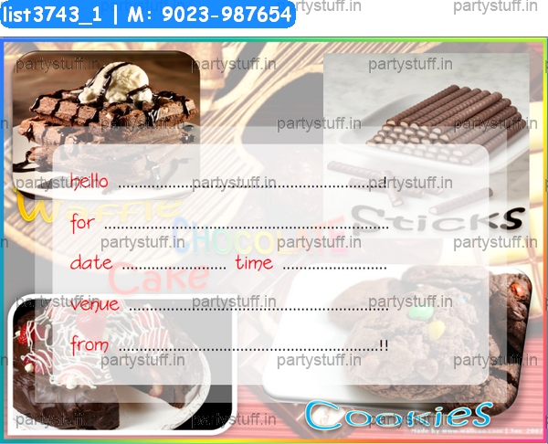 Chocolate Invitation Card