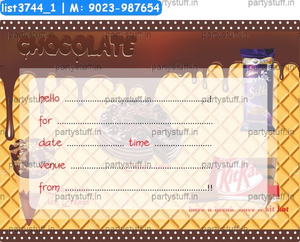 Chocolate Invitation Card 2