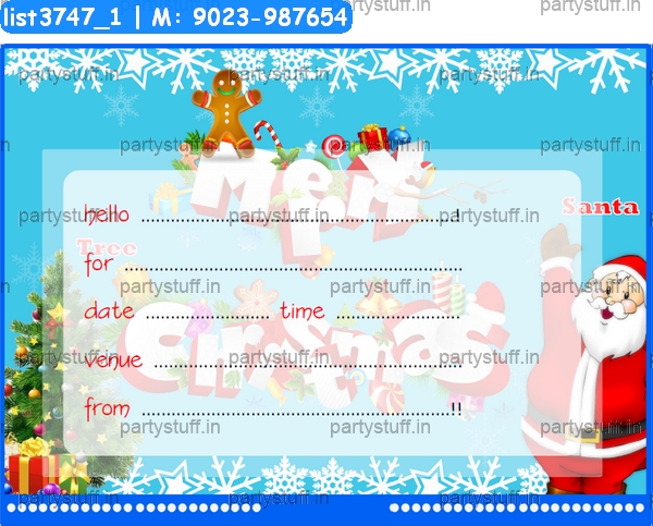 Christmas Invitation Card 3