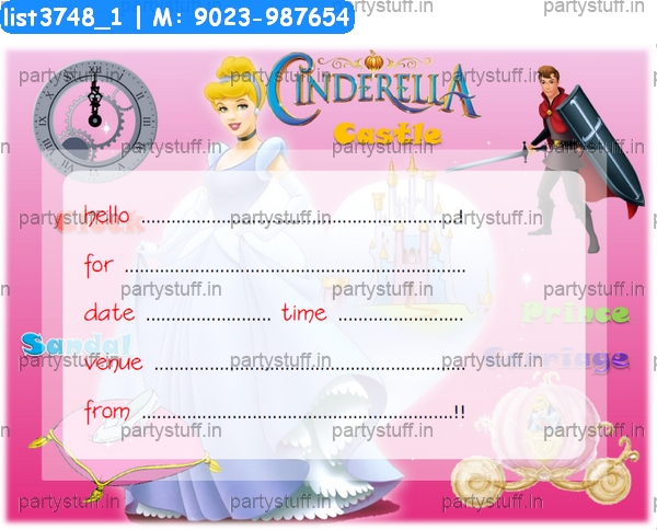 Cinderella Invitation Card