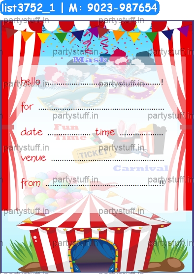 Carnival Invitation Card 2