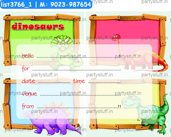 Dinosaur Invitation Card