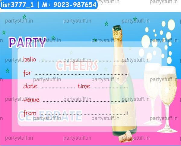 Drinks Party Invitation Card