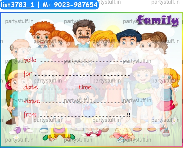 Family Invitation Card