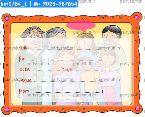 Family Invitation Card 2