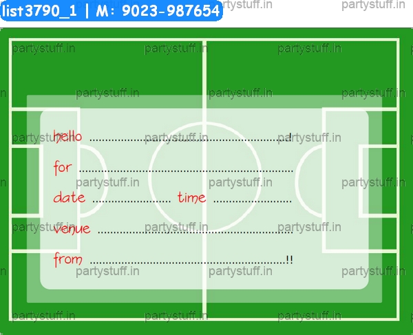 Soccer Invitation Card 2