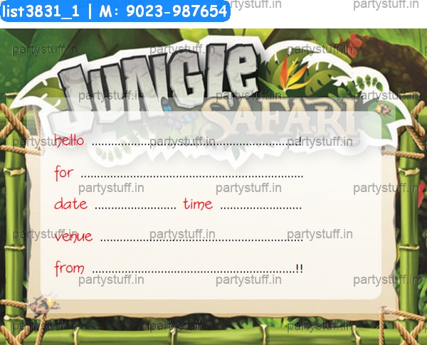 Jungle Invitation Card 2