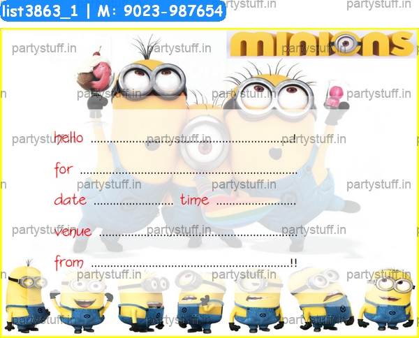 Minion Invitation Card 2