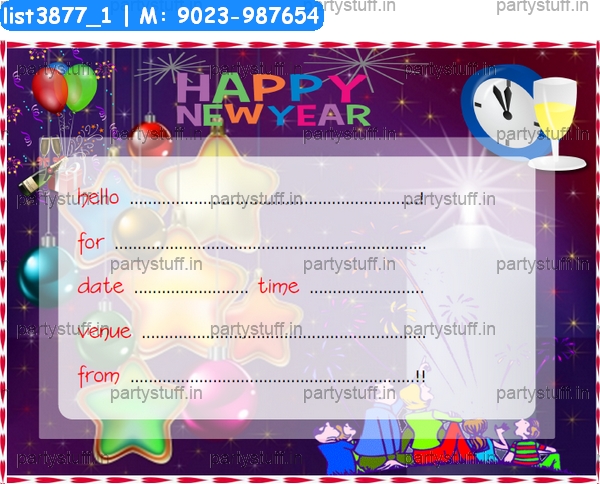 New Year Invitation Card