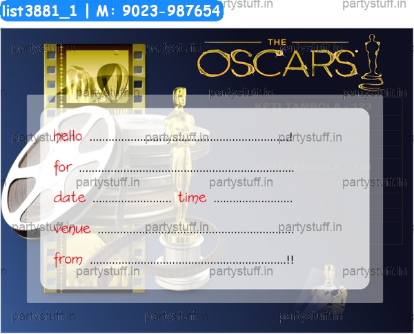 Oscar Invitation Card