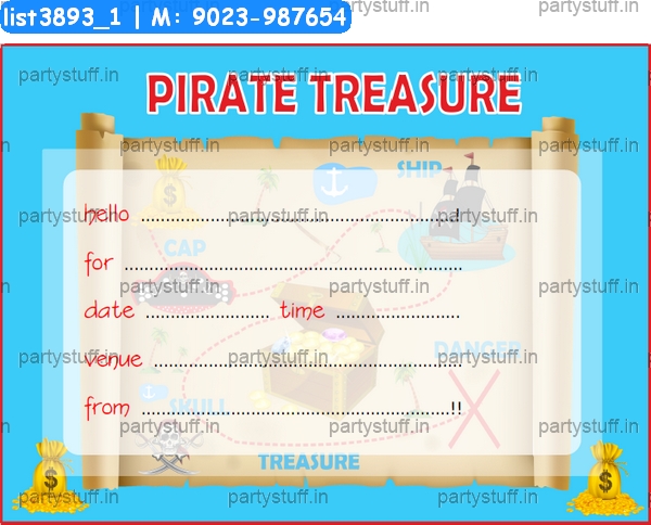 Pirates Invitation Card 2