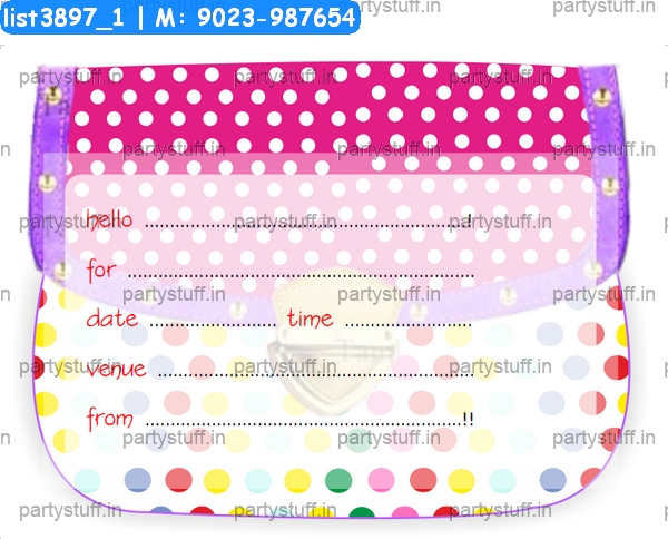 Polka Dots Invitation Card 2