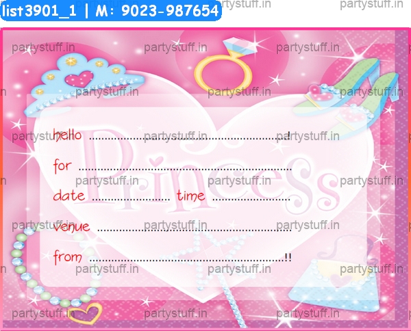 Princess Invitation Card 4