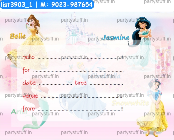 Princess Invitation Card 6
