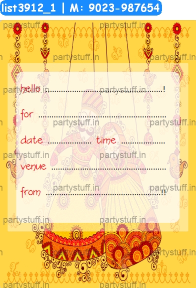 Kathputli Invitation Card