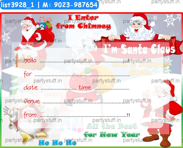 Santa Invitation Card