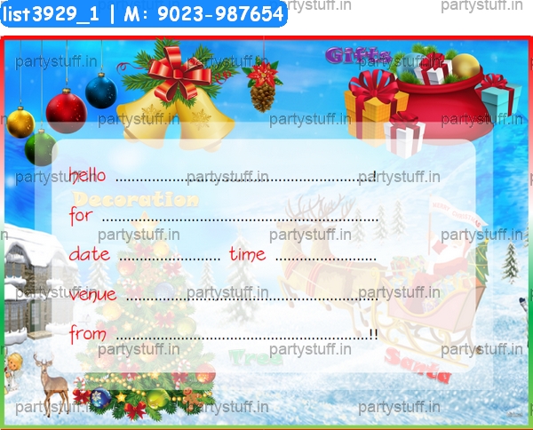 Christmas Invitation Card 4