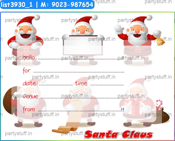 Santa Invitation Card 2