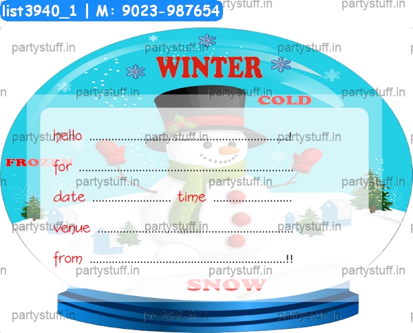 Winter Party Invitation Card