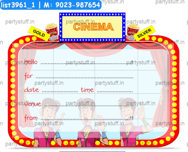 Cinema Invitation Card