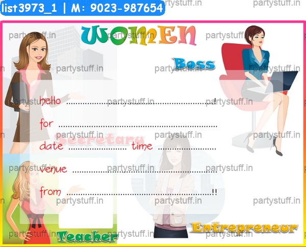 Women Invitation Card