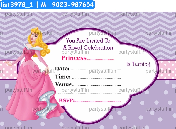 Princess Invitation Card 7