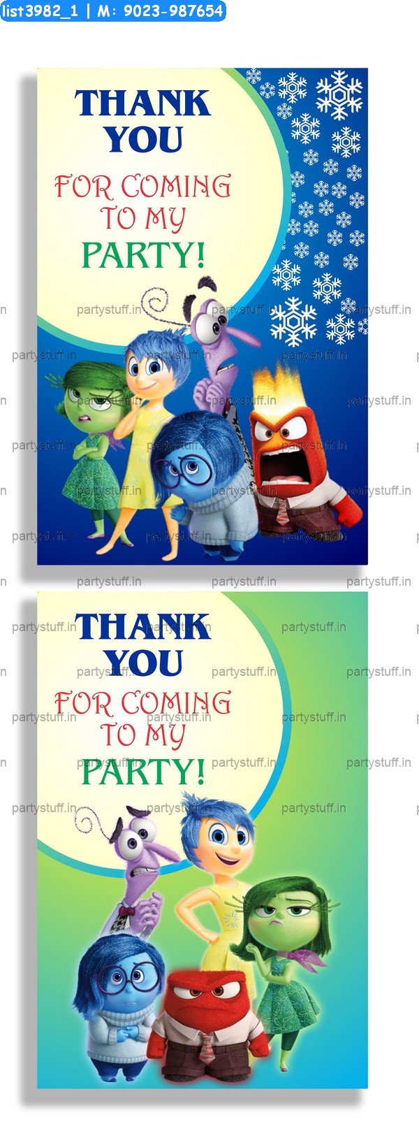 Pixar Cartoon Thank You Card