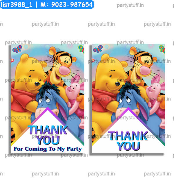 Pooh Thankyou Card 2